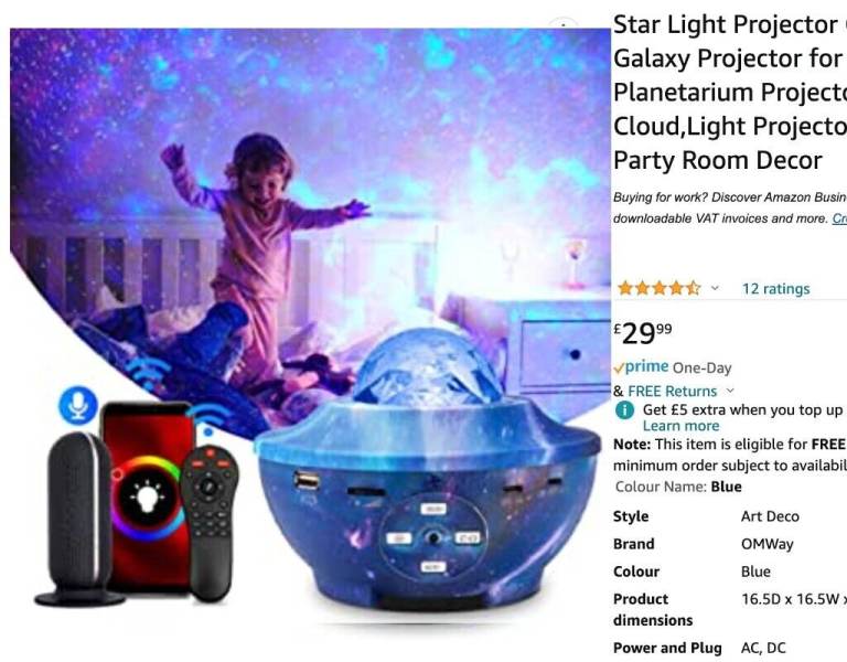 Smart Star Light Projector Galaxy With Alexa Control