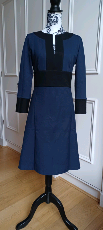 Fabrizio Lenzi blue and black midi dress