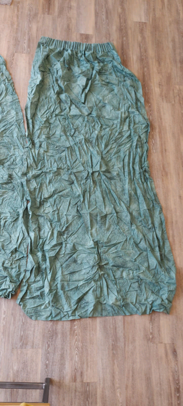 Long Green Curtains - Living Room, Bedroom, Dining Room