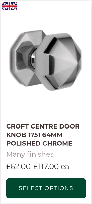 Croft Centre Door Knob