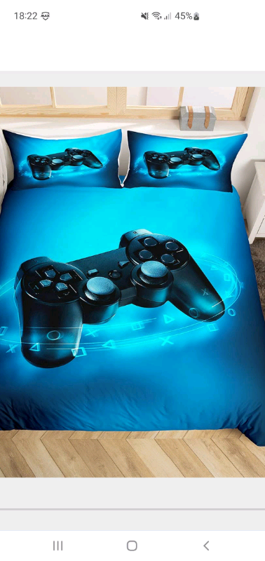 Teens Gamer Comforter Cover Set Kids Gamepad Bedding Set Super King