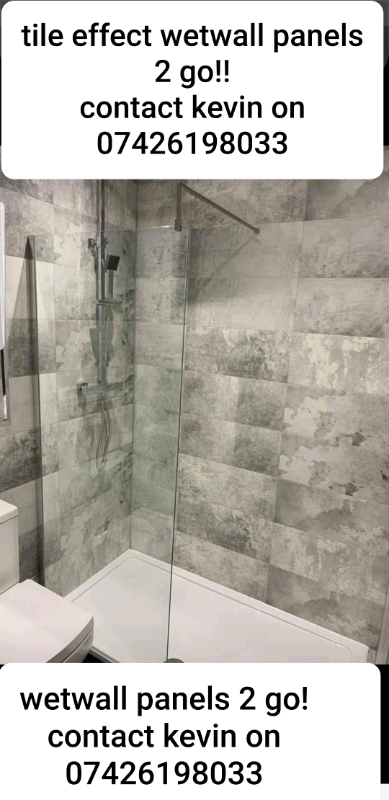 Panels from £6. Also Tile effect wetwall panels from £10 a vat