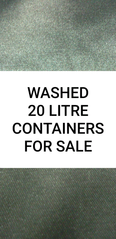 20L 20 L LITRE WASHED PLASTIC DRUMS LIQUID CONTAINERS JARS  