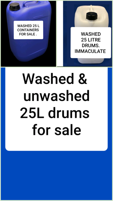 25L 25 L LITRE PLASTIC WATER CONTAINERS DRUMS OIL JARS BARRELS 
