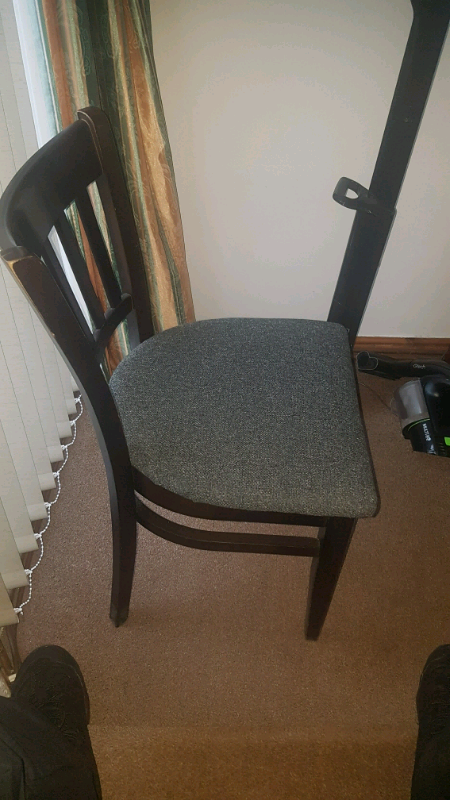 2 x solid wood chairs well made