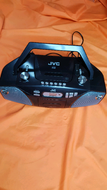 Jvc cd/tape/radio portable system.