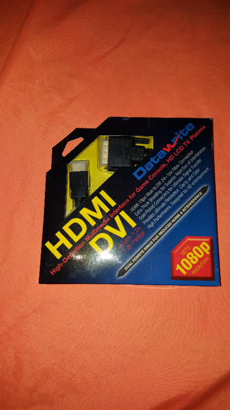 HDMI/DVI 1.8 Metre cable BRAND NEW BOXED.