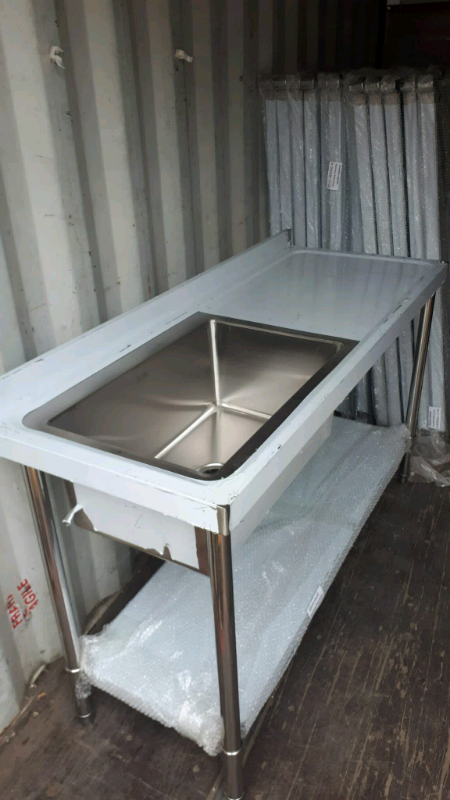image for Commercial STAINLESS STEEL SINGLE SINK UNIT (5f) Brand new 