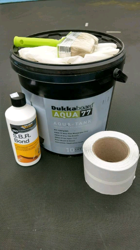 Wet room shower tanking kit sealing 