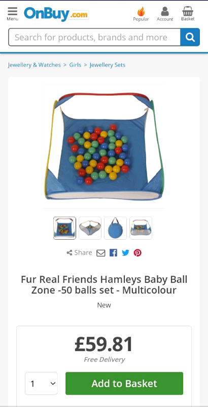 Hamleys Ball Pit/Play Pen