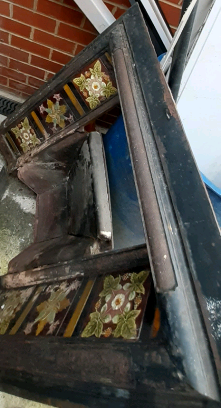 Original victorian cast iron fireplace for sale 