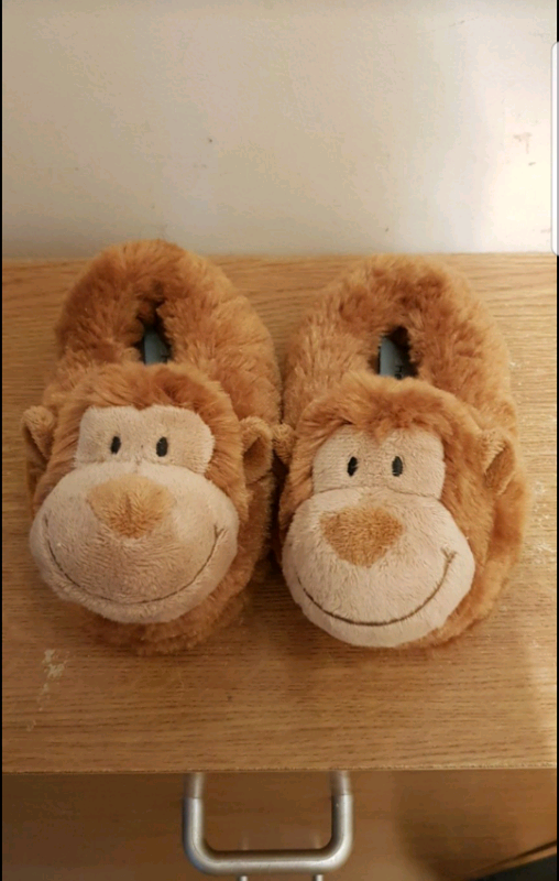 Collection Only! New Debenhams monkey slippers 12/18 months