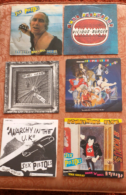 6 Sex Pistols Punk Singles.