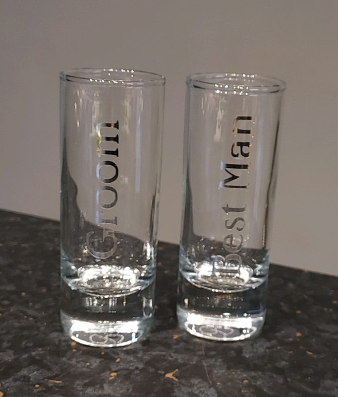 Wedding shot glasses - Groom and Best Man
