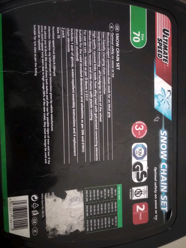 image for Snow chain set 2 pack snowchains