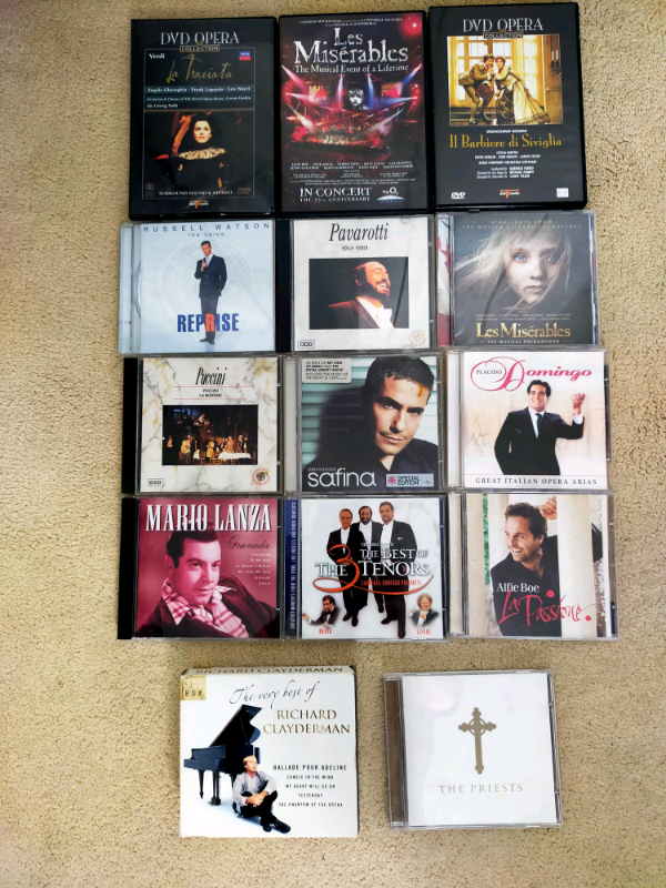 Classical and Opera - 10 CD's & 3 dvds 