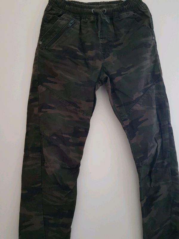 Collection Only! As New. Khaki Cargo trousers 10-11 years