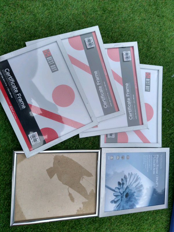 6 X certificate size frames (or large photo frame) 