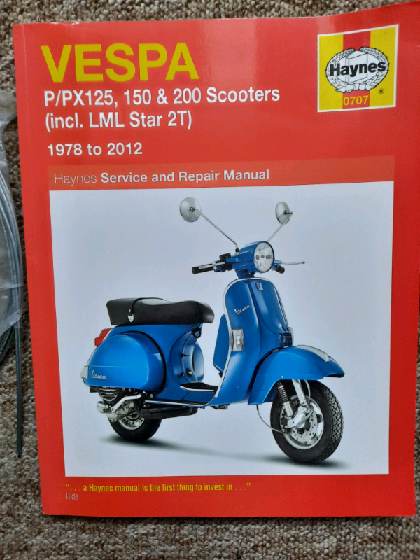 Vespa px haynes handbook and parts