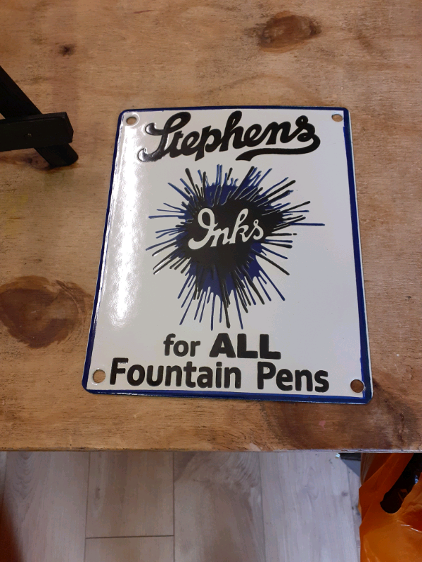 1980s/1990s Stephens Ink Enamel Advertising Sign. 