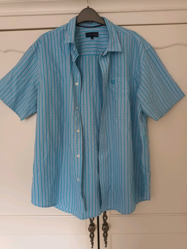  Lincoln Blue short sleeve shirt size L