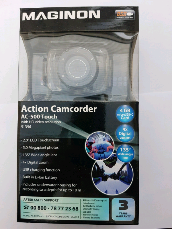 Motorcycle Action Cam Gopro style Hero MBK Kayak Canoe Skydiving BMX