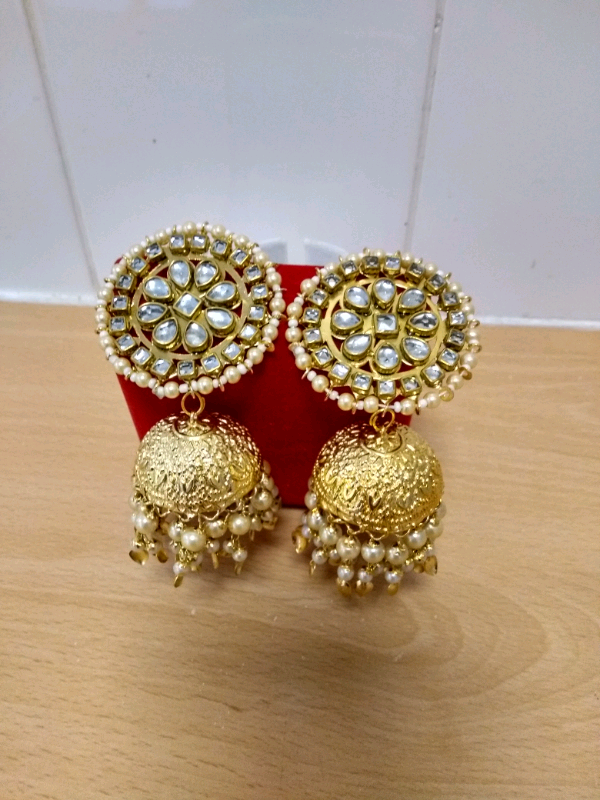 Large earrings Asian bridal 