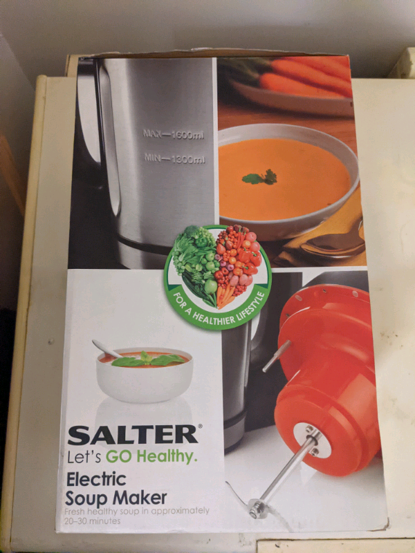 BNIB Salter EK2613 Go Healthy Electric Soup Maker, 1.6 Litre, 1050W