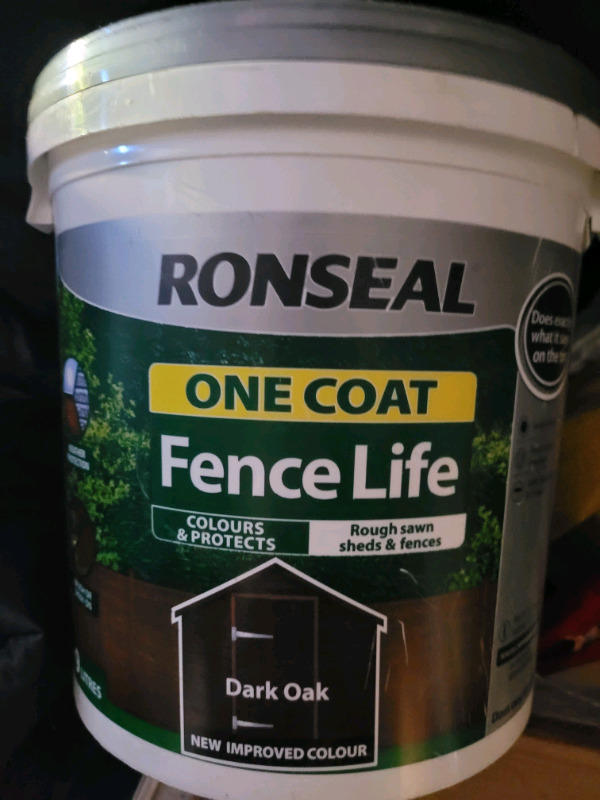 2x Ronseal paint Dark Oak, 9ltrs and 5ltrs