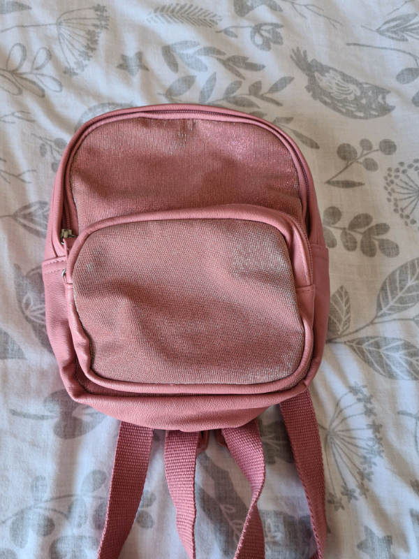 Small pink sparkly mini backpack