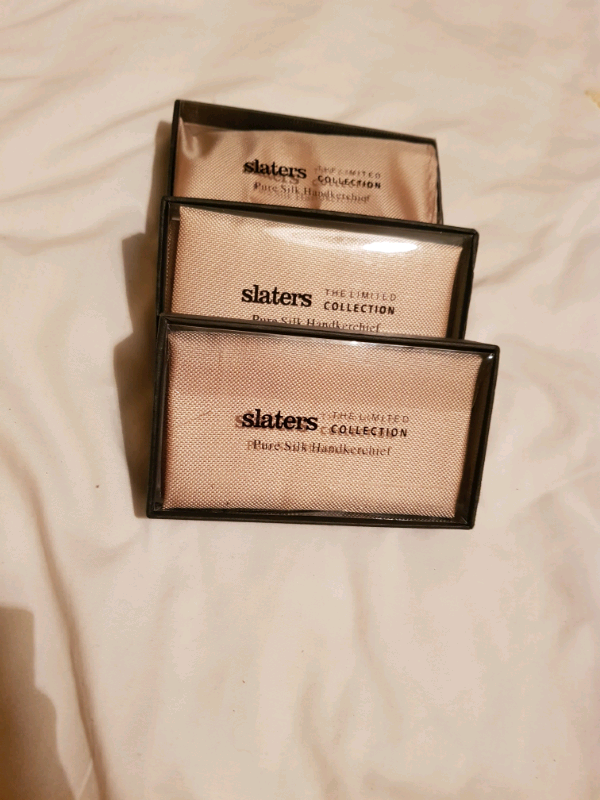Pure silk handerchiefs x 3...Slaters