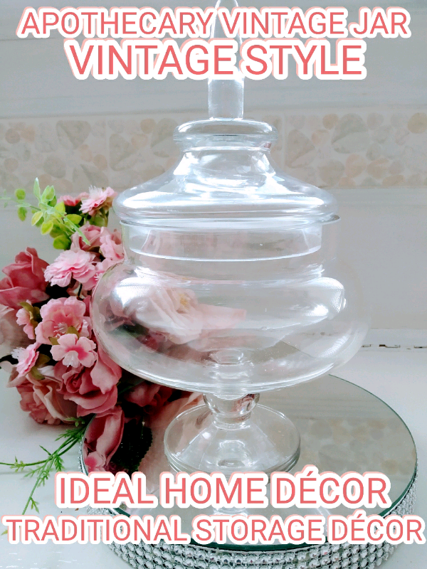Apothecary Storage Kitchen Bathroom Candy Buffet Jar Rare