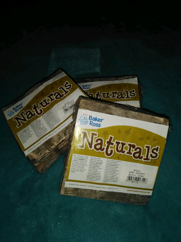 Bark squares x 3 packs.. Arts and crafts 