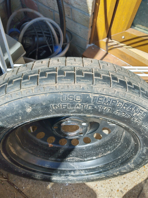 Temporary spare wheel used once 