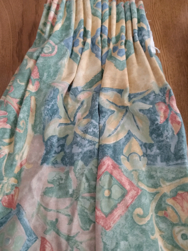 Curtains header tape top 66" wide X 54" drop in excellent condition