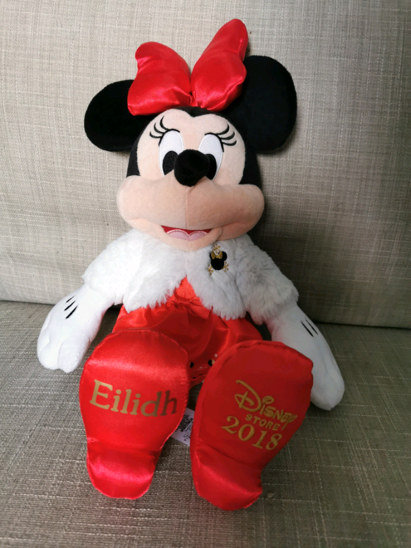 Disney Christmas Minnie Mouse personalised Eilidh 2018 soft toy