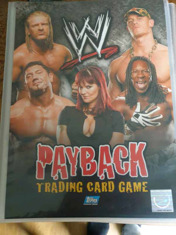 WWE payback trading card folder