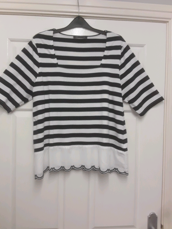 M&S STRIPED TOP SIZE 16 (NEW)