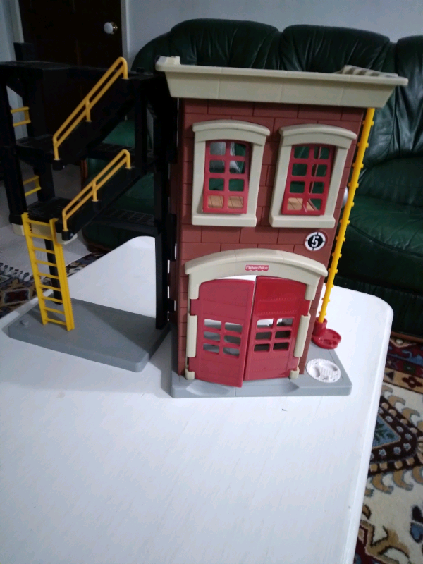 Child's fire station fold up for storage. 