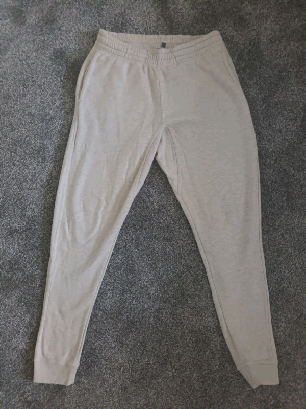 TRACKSUIT TROUSERS SIZE L CREAM 
