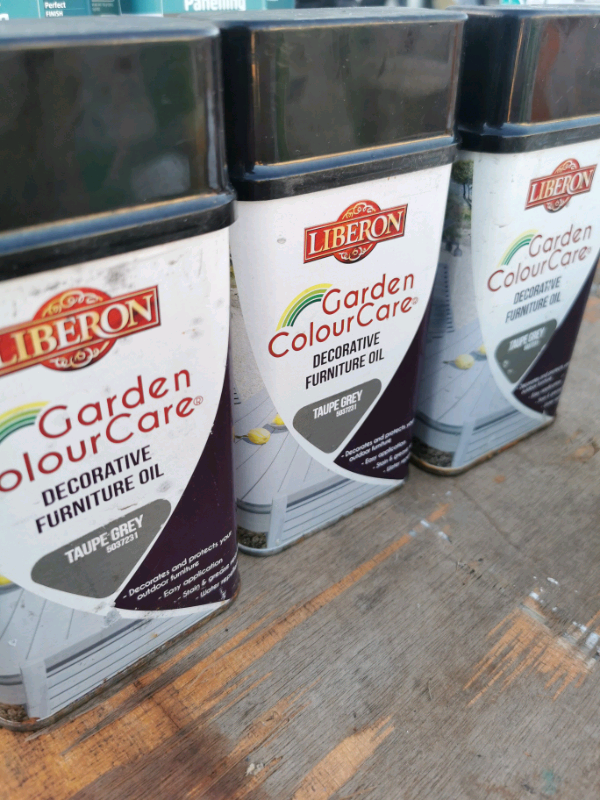 3 x garden furnature and wood TAUPE GRY 500mlx3