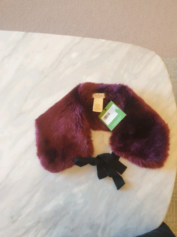 image for Kate Spade, new faux fur scarf ( genuine)