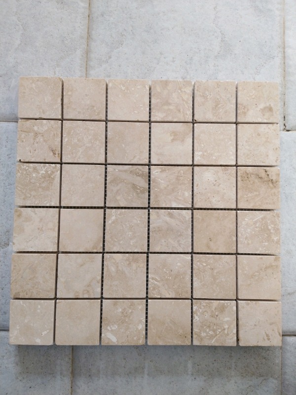 Solid Travertine Marble Mosaic Wall / Floor Tile
