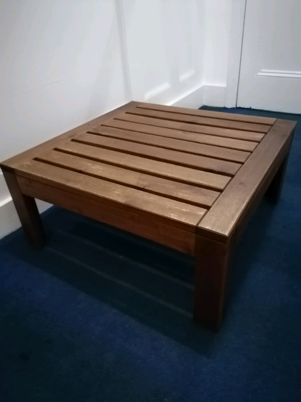 CONTEMPORARY PINE WOOD LOW TABLE Kitchen Utility Bedroom Garden Studio