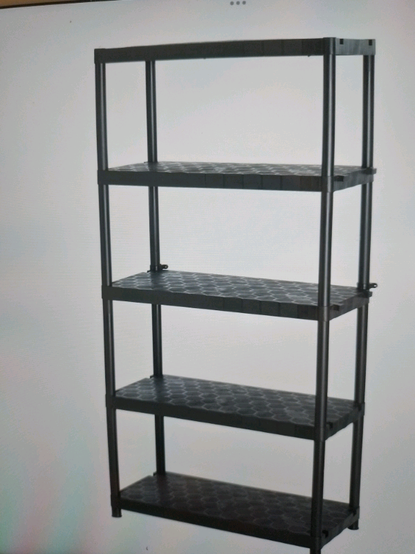 5 tier plastic shelving 