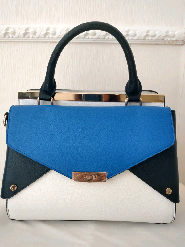 Dune black / white / blue handbag