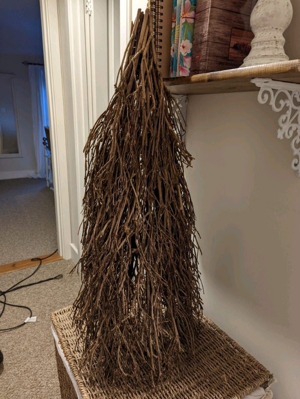 Tall Wicker Tree for Sale! Ideal as small Christmas Tree!