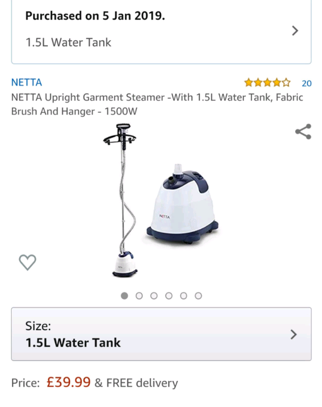 Garment steamer
