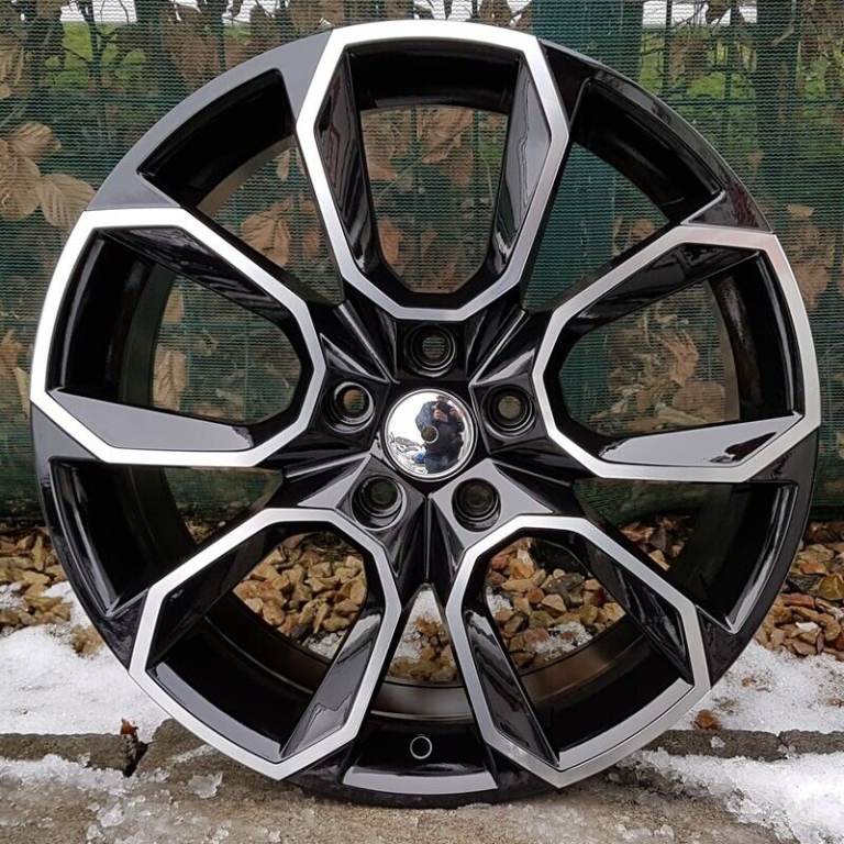 18 & 19Inch 5x112 New Skoda (Black/pol) style allos & tyres - Suits most Skoda, VW, Seat Audi A3 ETC