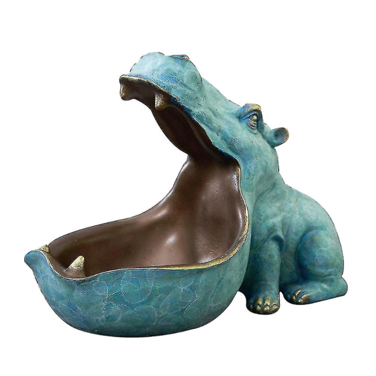 Brand new in box. Big Mouth Hippo Key Bowl, Resin Hippo Figurine
